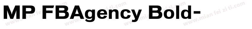 MP FBAgency Bold字体转换